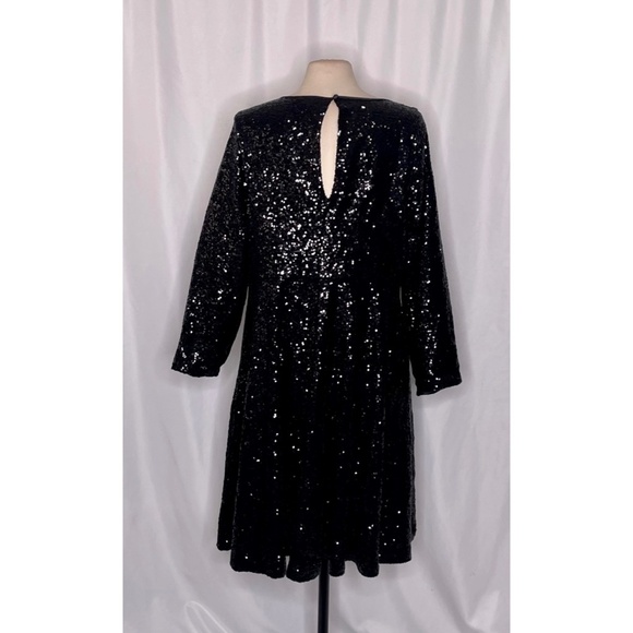 TORRID Special Occasion Black Sequin Skater Dress Party Cocktails Size 2 2X XXL - Picture 8 of 14